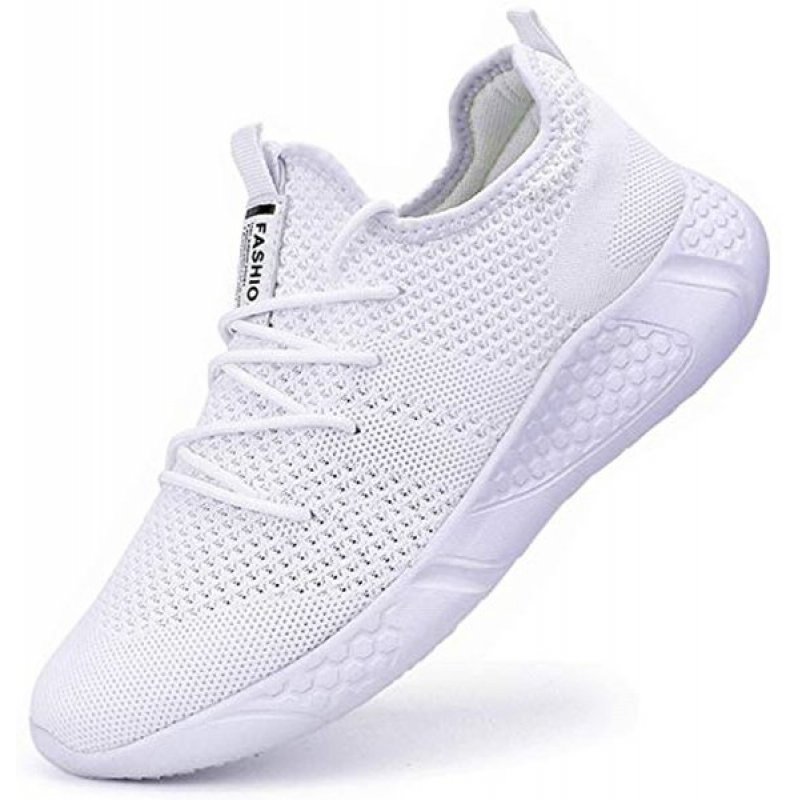 Mens Lightweight Athletic Running Walking Gym Shoes Casual Sports Shoes Fashion Sneakers Walking Shoes White-1